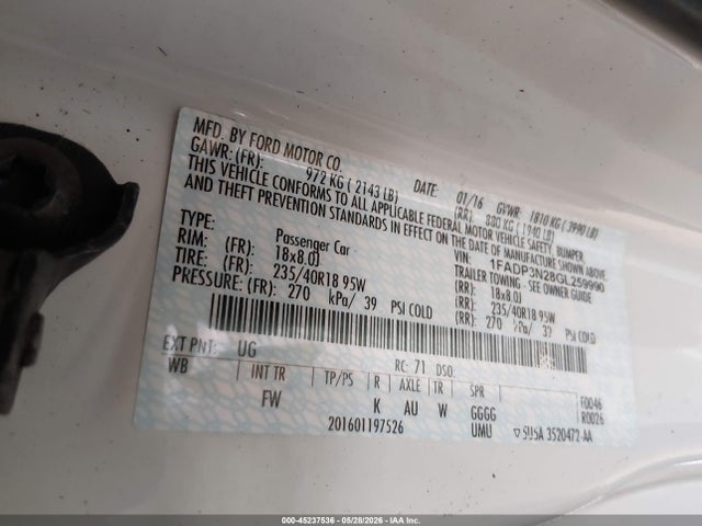 Ford Focus Titanium 2016 1FADP3N28GL259990 Image 9