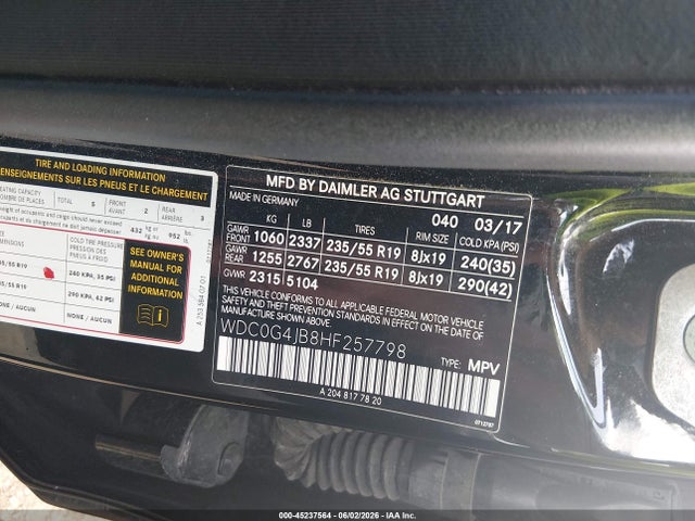 WDC0G4JB8HF257798 Mercedes-Benz GLC 300