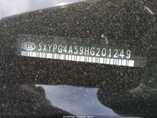 Aukcja sprzedaży 2017 Kia Sorento 3.3l Lx, vin: 5XYPG4A59HG201249, numer aukcji: 45237860