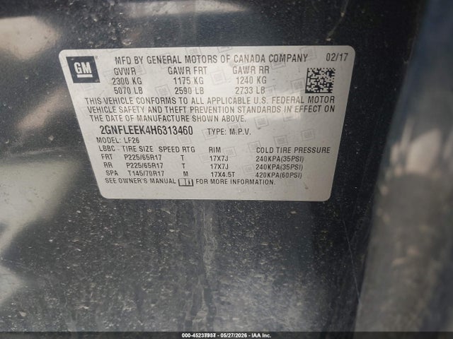 2GNFLEEK4H6313460 Chevrolet EQUINOX LS