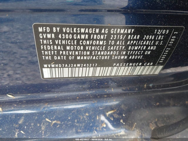 Aukcja sprzedaży 2010 Volkswagen Gti 4-door, vin: WVWHD7AJ2AW243217, numer aukcji: 45238037