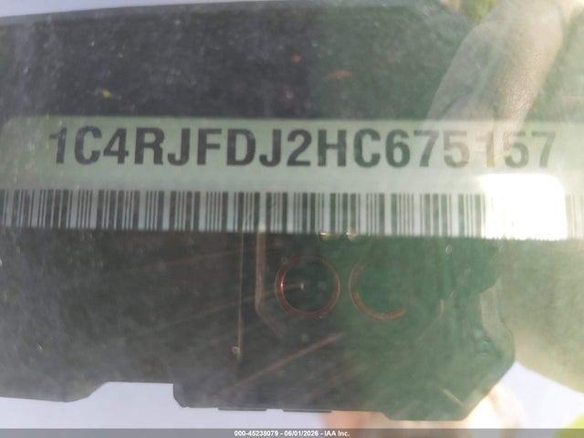 1C4RJFDJ2HC675157 Jeep Grand Cherokee Srt 4x4