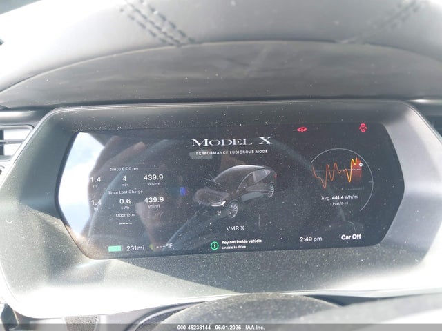 2020 Tesla Model X Performance Dual Motor All-wheel Drive მანქანა იყიდება აუქციონზე, vin: 5YJXCAE48LF238773, აუქციონის ნომერი: 45238144