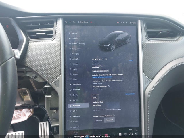 2020 Tesla Model X Performance Dual Motor All-wheel Drive მანქანა იყიდება აუქციონზე, vin: 5YJXCAE48LF238773, აუქციონის ნომერი: 45238144
