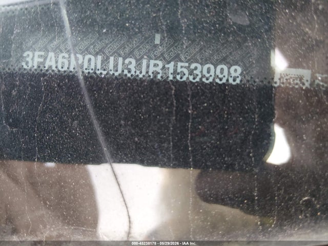 Продаж на аукціоні авто 2018 Ford Fusion Hybrid Se, vin: 3FA6P0LU3JR153998, номер лоту: 45238178