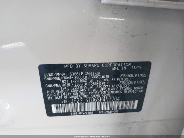 Subaru Forester Touring Hybrid 2025 JF2SLSTD6SH457704 Image 9