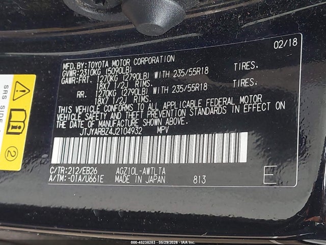 Продаж на аукціоні авто 2018 Lexus Nx 300 F Sport, vin: JTJYARBZ4J2104932, номер лоту: 45238283