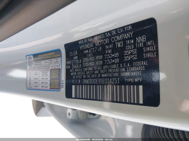 Hyundai TUCSON SEL 2025 3KMJB3DE9SE014251 Image 9
