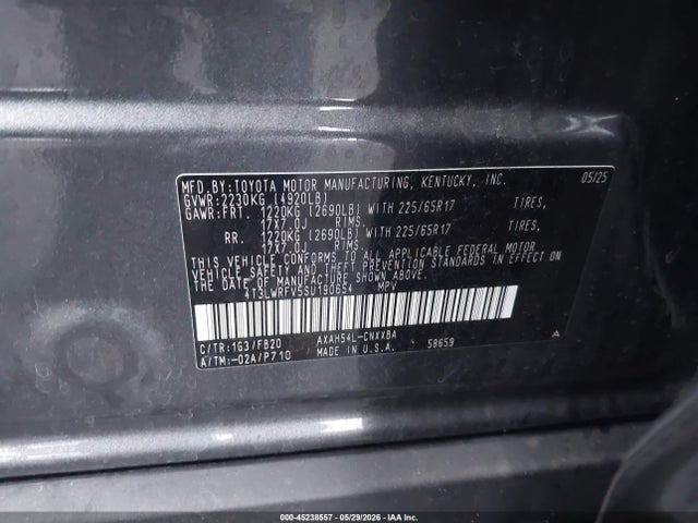 4T3LWRFV5SU190654 Toyota Rav4 Hybrid Le