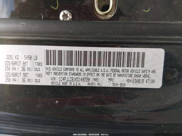 Продаж на аукціоні авто 2019 Jeep Cherokee Latitude Fwd, vin: 1C4PJLCB1KD149720, номер лоту: 45238592