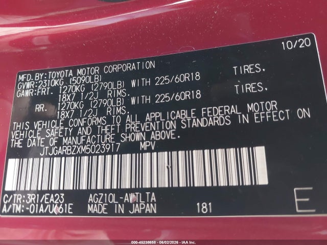 Lexus NX 300 2021 JTJGARBZXM5023917 Image 9