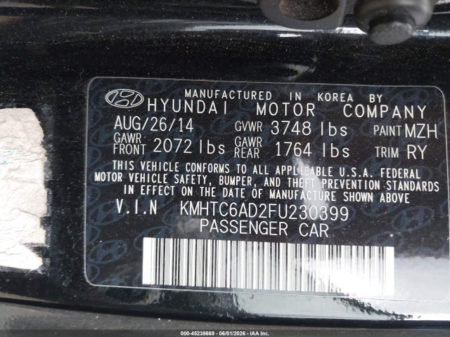 Продажа на аукционе авто 2015 Hyundai Veloster, vin: KMHTC6AD2FU230399, номер лота: 45238669
