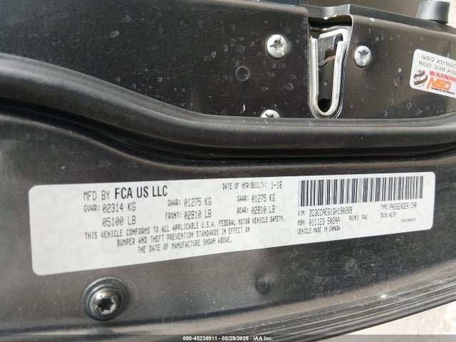 2016 Chrysler 300c მანქანა იყიდება აუქციონზე, vin: 2C3CCAEG1GH190269, აუქციონის ნომერი: 45238911