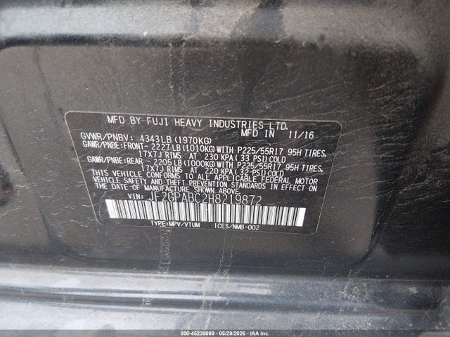 Продажа на аукционе авто 2017 Subaru Crosstrek 2.0i Premium, vin: JF2GPABC2H8219872, номер лота: 45239099
