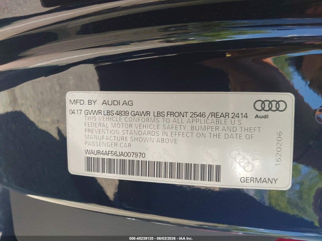 Продаж на аукціоні авто 2018 Audi S5 3.0t Premium Plus, vin: WAUR4AF56JA007970, номер лоту: 45239120
