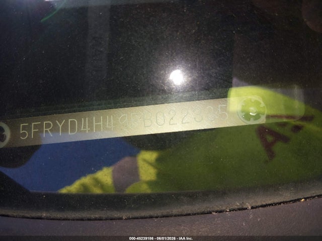 45239186 :رقم المزاد ، 5FRYD4H49FB022335 vin ، 2015 Acura Mdx Technology Package مزاد بيع