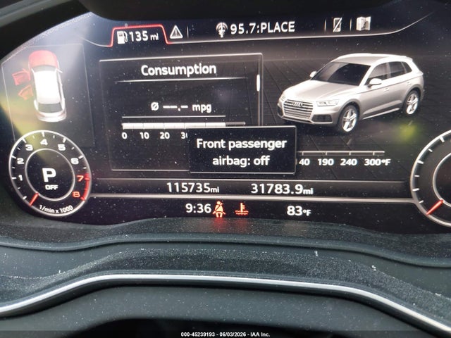 45239193 :رقم المزاد ، WA1BNAFY9J2239365 vin ، 2018 Audi Q5 2.0t Premium مزاد بيع