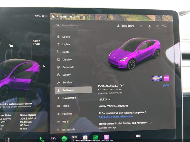 45239380 :رقم المزاد ، 5YJYGDEE4LF029310 vin ، 2020 Tesla Model Y Long Range Dual Motor All-wheel Drive مزاد بيع