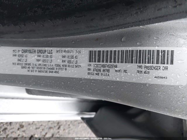 Продаж на аукціоні авто 2015 Chrysler 200 Limited, vin: 1C3CCCAB6FN529748, номер лоту: 45239602