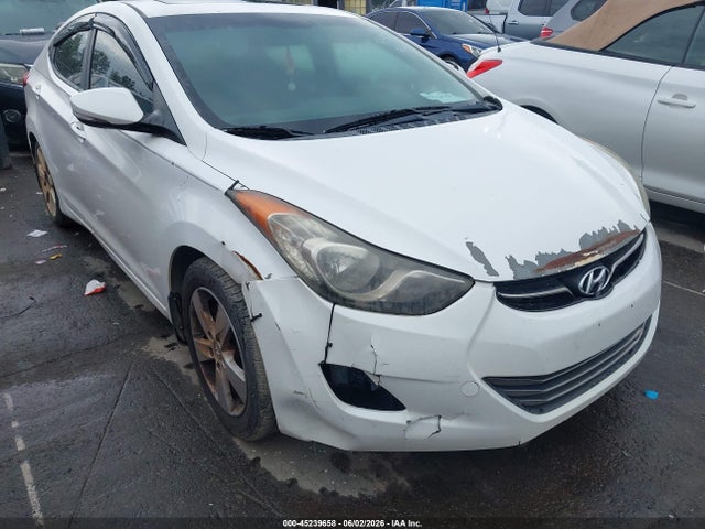 2012 Hyundai Elantra Limited მანქანა იყიდება აუქციონზე, vin: 5NPDH4AEXCH146103, აუქციონის ნომერი: 45239658