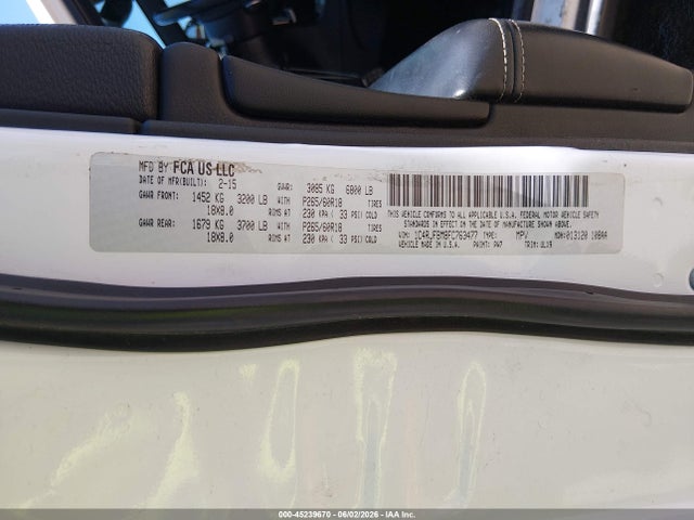 1C4RJFBM8FC763477 Jeep Grand Cherokee Limited