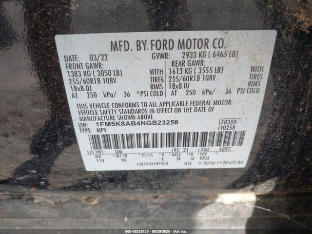 Ford Police Interceptor Utility 2022 1FM5K8AB4NGB23258 Image 9