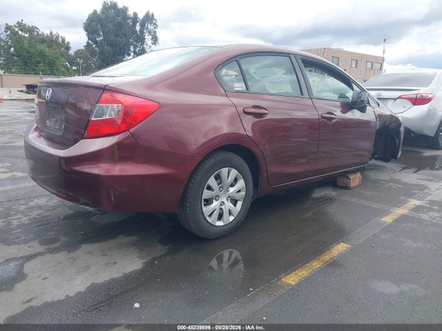 2012 Honda Civic Lx მანქანა იყიდება აუქციონზე, vin: 19XFB2F5XCE384092, აუქციონის ნომერი: 45239896