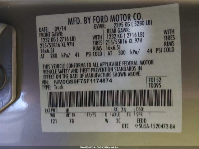 Ford Transit Connect Xlt 2015 NM0GS9F75F1174874 Image 9