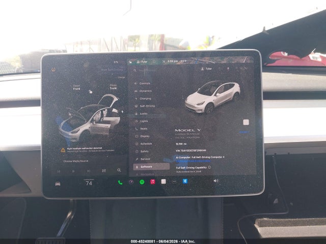 Aukcja sprzedaży 2025 Tesla Model Y Long Range Dual Motor All-wheel Drive, vin: 7SAYGDEE1SF299046, numer aukcji: 45240081