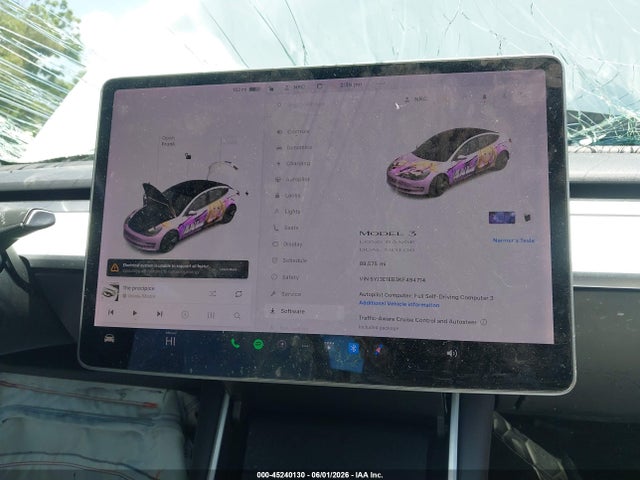 45240130 :رقم المزاد ، 5YJ3E1EB3KF494714 vin ، 2019 Tesla Model 3 Long Range/performance مزاد بيع
