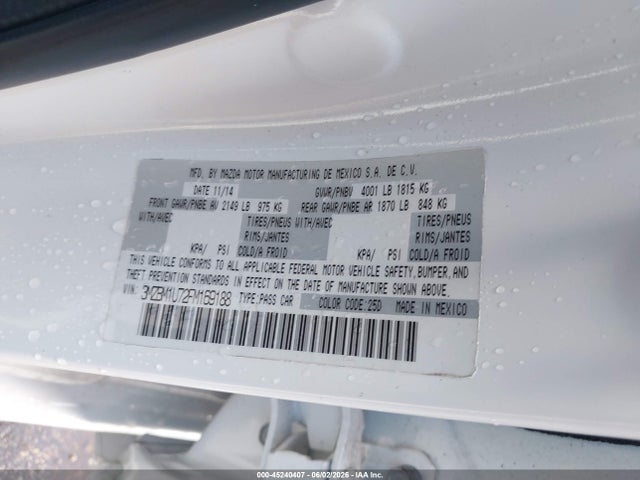Aukcja sprzedaży 2015 Mazda Mazda3 I Sport, vin: 3MZBM1U72FM169188, numer aukcji: 45240407