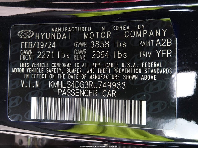 Hyundai ELANTRA SEL 2024 KMHLS4DG3RU749933 Image 9