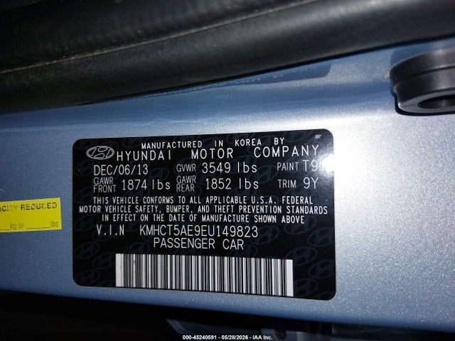 Hyundai ACCENT GS 2014 KMHCT5AE9EU149823 Image 9