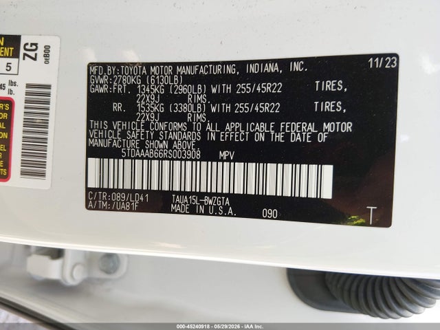 Lexus Tx 350 Luxury 2024 5TDAAAB66RS003908 Image 9