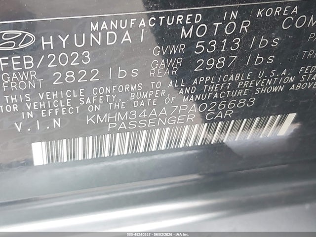 Hyundai Ioniq 6 Sel 2023 KMHM34AA7PA026683 Image 9