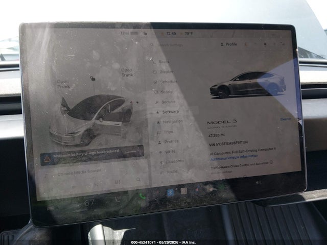 Aukcja sprzedaży 2025 Tesla Model 3 Long Range Rear-wheel Drive/standard Rear-wheel Drive, vin: 5YJ3E1EA9SF911194, numer aukcji: 45241071