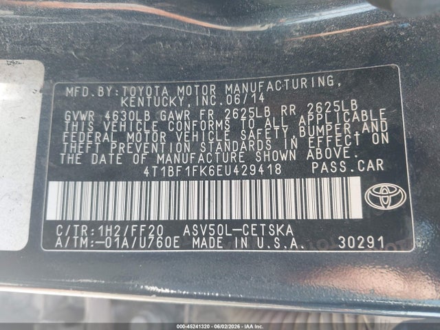 Toyota CAMRY SE 2014 4T1BF1FK6EU429418 Image 9
