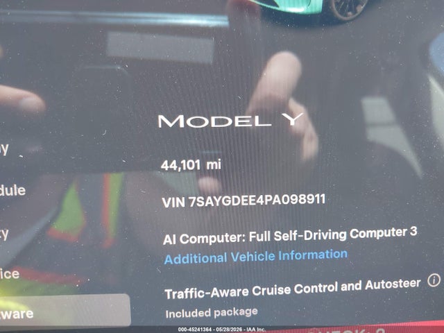 Aukcja sprzedaży 2023 Tesla Model Y Awd/long Range Dual Motor All-wheel Drive, vin: 7SAYGDEE4PA098911, numer aukcji: 45241364