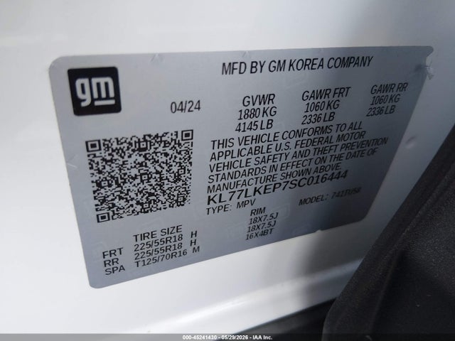 Chevrolet Trax Fwd Activ 2025 KL77LKEP7SC016444 Image 9