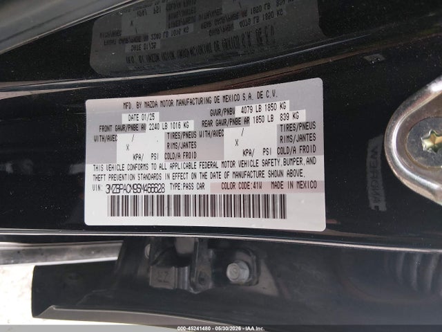 Продажа на аукционе авто 2025 Mazda Mazda3 2.5 S Preferred, vin: 3MZBPACM9SM466628, номер лота: 45241480