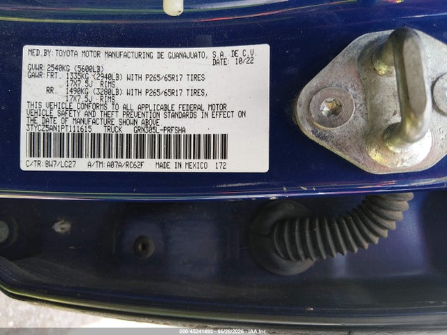 45241493 :رقم المزاد ، 3TYCZ5AN1PT111615 vin ، 2023 Toyota Tacoma Trd Sport مزاد بيع