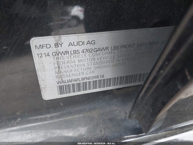 WAUAFAFL9FN026518 Audi A4 2.0t Premium