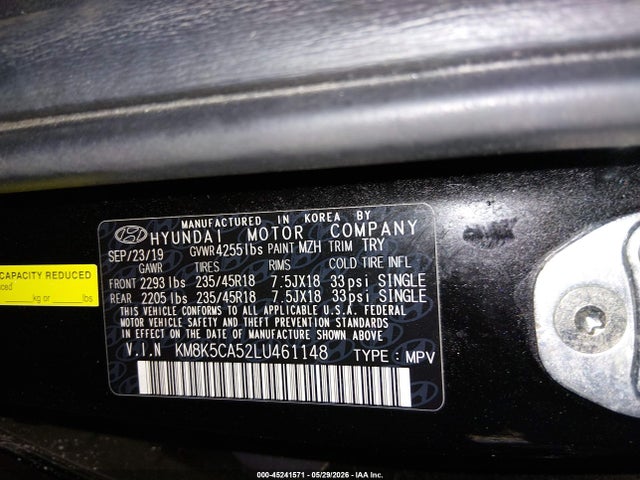 Hyundai Kona Ultimate 2020 KM8K5CA52LU461148 Image 9