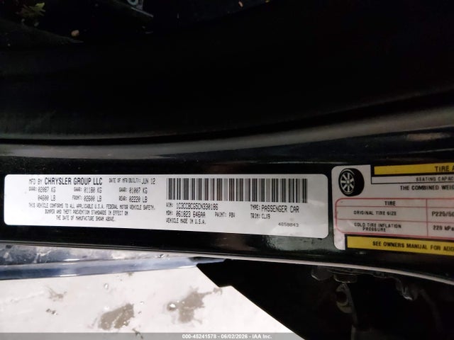 Aukcja sprzedaży 2012 Chrysler 200 Limited, vin: 1C3CCBCG5CN330186, numer aukcji: 45241578