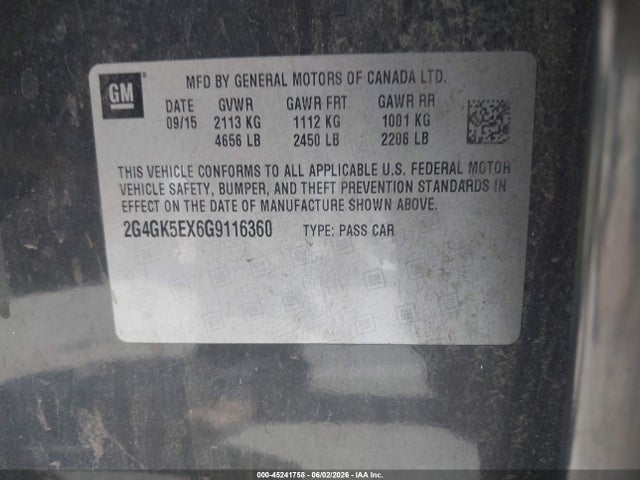2G4GK5EX6G9116360 Buick Regal Turbo