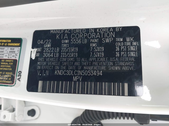 KIA Ev6 Wind 2022 KNDC3DLC1N5053494 Image 9