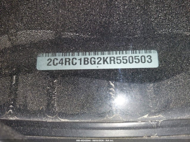 Продаж на аукціоні авто 2019 Chrysler Pacifica Touring L, vin: 2C4RC1BG2KR550503, номер лоту: 45242044