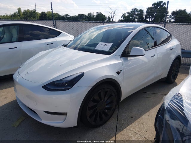 2022 Tesla Model Y Performance Dual Motor All-wheel Drive მანქანა იყიდება აუქციონზე, vin: 7SAYGDEF0NF308168, აუქციონის ნომერი: 45242052