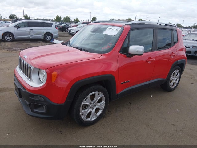 2018 Jeep Renegade Limited Fwd მანქანა იყიდება აუქციონზე, vin: ZACCJADB9JPG68810, აუქციონის ნომერი: 45242146