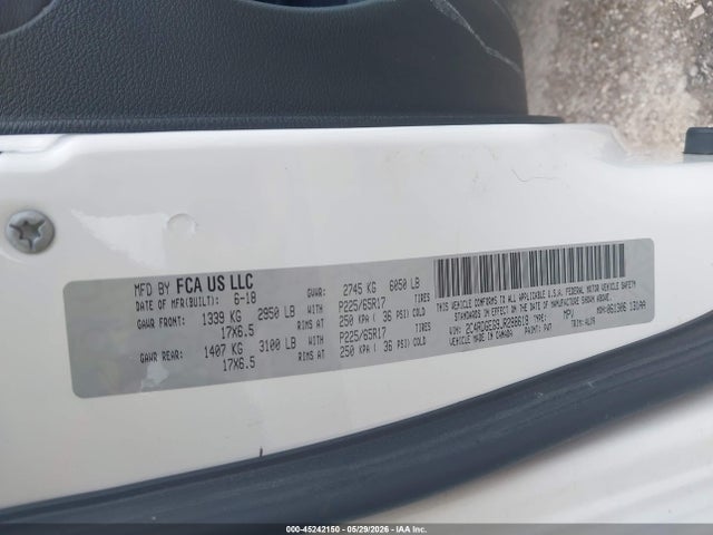 Продаж на аукціоні авто 2018 Dodge Grand Caravan Gt, vin: 2C4RDGEG9JR288618, номер лоту: 45242150
